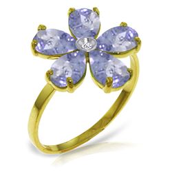 ALARRI 2.22 Carat 14K Solid Gold A Thing Occurred Tanzanite Diamond Ring