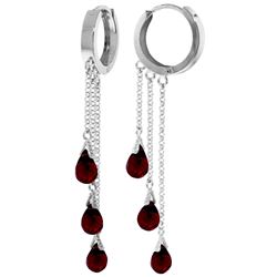 ALARRI 4.8 Carat 14K Solid White Gold Reunions Garnet Earrings