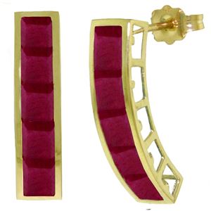 ALARRI 5 Carat 14K Solid Gold Valerie Ruby Earrings