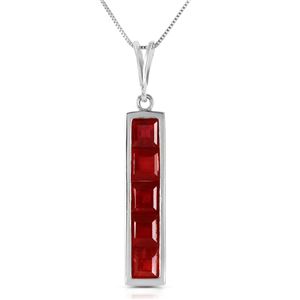 ALARRI 2.5 Carat 14K Solid White Gold Me Before You Ruby Necklace