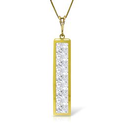 ALARRI 2.25 CTW 14K Solid Gold Rhapsody White Topaz Necklace