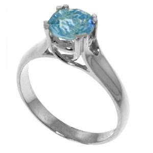 ALARRI 1.1 CTW Sterling Silver Solitaire Ring Natural Blue Topaz