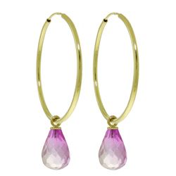 ALARRI 4.5 Carat 14K Solid Gold Margherita Pink Topaz Earrings
