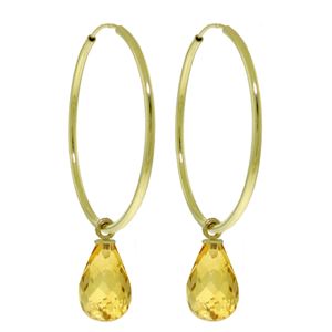 ALARRI 4.5 Carat 14K Solid Gold Margherita Citrine Earrings