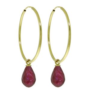 ALARRI 6.6 CTW 14K Solid Gold Margherita Ruby Earrings