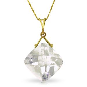 ALARRI 8.75 Carat 14K Solid Gold Walk The Distance White Amethyst Necklace