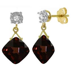 ALARRI 17.56 Carat 14K Solid Gold Welcome To My Life Garnet Earrings