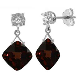 ALARRI 17.56 Carat 14K Solid White Gold Live Inside You Garnet Diamond Earrings