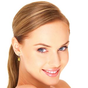 ALARRI 14K Solid Rose Gold Earrings w/ Diamonds & Citrines