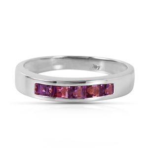 ALARRI 0.6 CTW 14K Solid White Gold Fortunate You Amethyst Ring