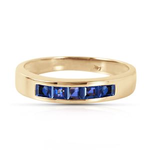 ALARRI 0.6 Carat 14K Solid Gold Bashful Meeting Sapphire Ring