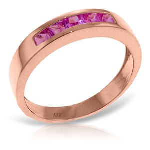 ALARRI 14K Solid Rose Gold Rings w/ Natural Pink Sapphires