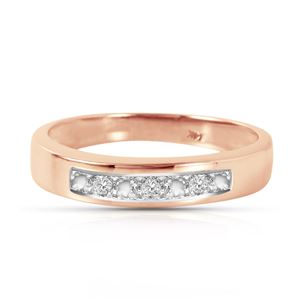 ALARRI 14K Solid Rose Gold Rings w/ Natural Diamonds