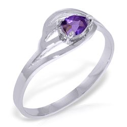 ALARRI 0.3 Carat 14K Solid White Gold Sirens Amethyst Ring