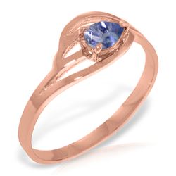 ALARRI 14K Solid Rose Gold Ring w/ Natural Tanzanite