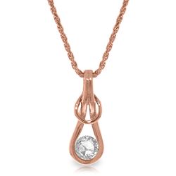 ALARRI 14K Solid Rose Gold Necklace w/ Natural 0.50 Carat Diamond