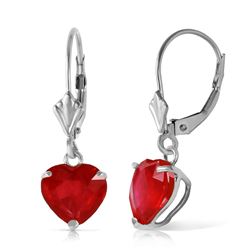 ALARRI 2.9 Carat 14K Solid White Gold Journey Of Hope Ruby Earrings