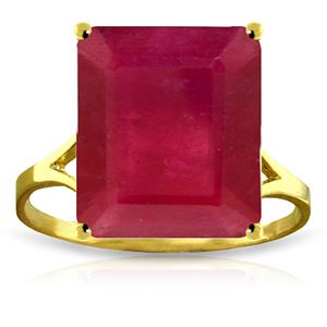 ALARRI 7.5 Carat 14K Solid Gold Ring Natural Octagon Ruby