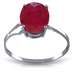 ALARRI 3.5 CTW 14K Solid White Gold Path Not Taken Ruby Ring