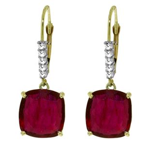 ALARRI 13.65 Carat 14K Solid Gold Perdita Ruby Diamond Earrings