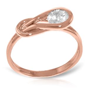 ALARRI 14K Solid Rose Gold Ring w/ 0.50 Carat Natural Diamond