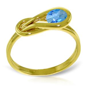 ALARRI 0.65 Carat 14K Solid Gold Lean Towards Me Blue Topaz Ring