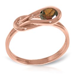 ALARRI 14K Solid Rose Gold Ring w/ Natural Garnet