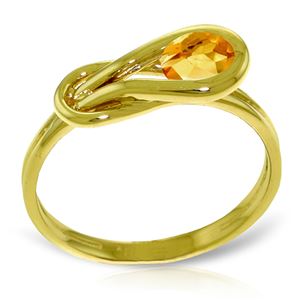 ALARRI 0.65 Carat 14K Solid Gold Timidness Enfolds Citrine Ring
