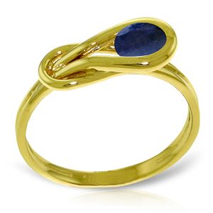 ALARRI 0.65 Carat 14K Solid Gold Right Timing Sapphire Ring