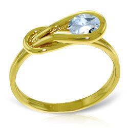 ALARRI 0.65 Carat 14K Solid Gold Don't Stop Breathing Aquamarine Ring