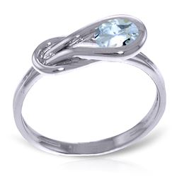 ALARRI 0.65 CTW 14K Solid White Gold Meet Me Halfway Aquamarine Ring