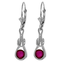 ALARRI 1.3 Carat 14K Solid White Gold Truthful Lips Ruby Earrings