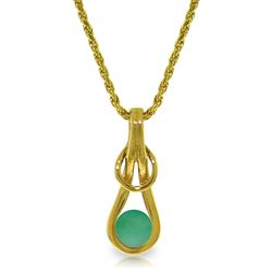 ALARRI 0.65 Carat 14K Solid Gold Homage Emerald Necklace