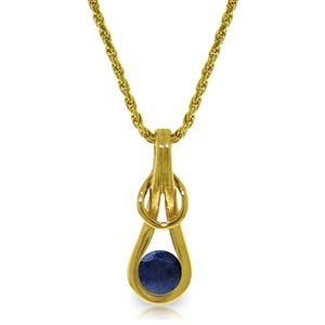 ALARRI 0.65 Carat 14K Solid Gold Relentless One Sapphire Necklace