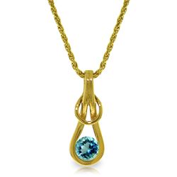 ALARRI 0.65 Carat 14K Solid Gold Sailor's Knot Aquamarine Necklace