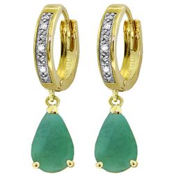 ALARRI 2.03 CTW 14K Solid Gold Lauralee Emerald Diamond Earrings