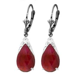 ALARRI 10 Carat 14K Solid White Gold Blessings Of Love Ruby Earrings