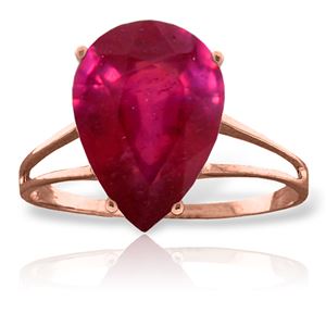 ALARRI 5 CTW 14K Solid Rose Gold Sensuality Ruby Ring