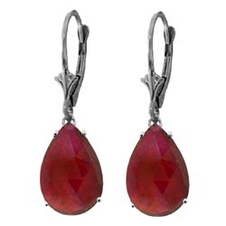 ALARRI 10 Carat 14K Solid White Gold Lady In Red Ruby Earrings