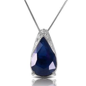 ALARRI 4.65 Carat 14K Solid White Gold Rising Angel Sapphire Necklace
