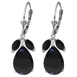 ALARRI 10.3 CTW 14K Solid White Gold Anxiously Waiting Sapphire Earrings