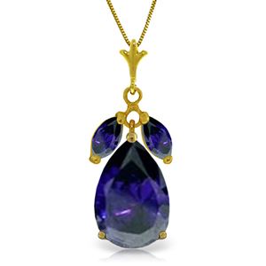 ALARRI 5.15 Carat 14K Solid Gold Be Near Me Sapphire Necklace