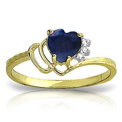 ALARRI 1.02 CTW 14K Solid Gold Exraordinaire Sapphire Diamond Ring