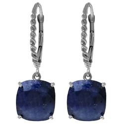 ALARRI 9.66 Carat 14K Solid White Gold Anxious Anticipation Sapphire Earrings