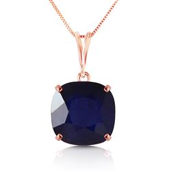 ALARRI 4.83 CTW 14K Solid Rose Gold Necklace Cushion Shape Sapphire