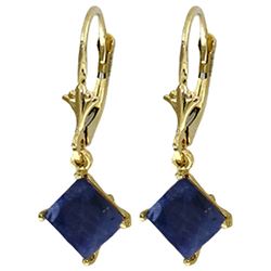 ALARRI 2.9 CTW 14K Solid Gold Cool Current Sapphire Earrings