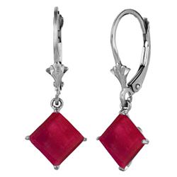 ALARRI 2.9 CTW 14K Solid White Gold Heart Isn't Coy Ruby Earrings