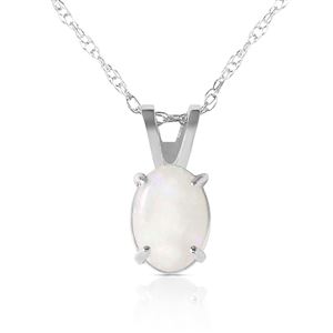 ALARRI 0.45 CTW 14K Solid White Gold At Your Best Opal Necklace