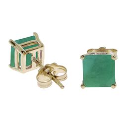 ALARRI 2.9 Carat 14K Solid Gold Woman A Mind Emerald Earrings