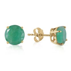ALARRI 3.3 Carat 14K Solid Gold Girl An Attitude Emerald Earrings